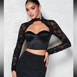 Choker neck crop top